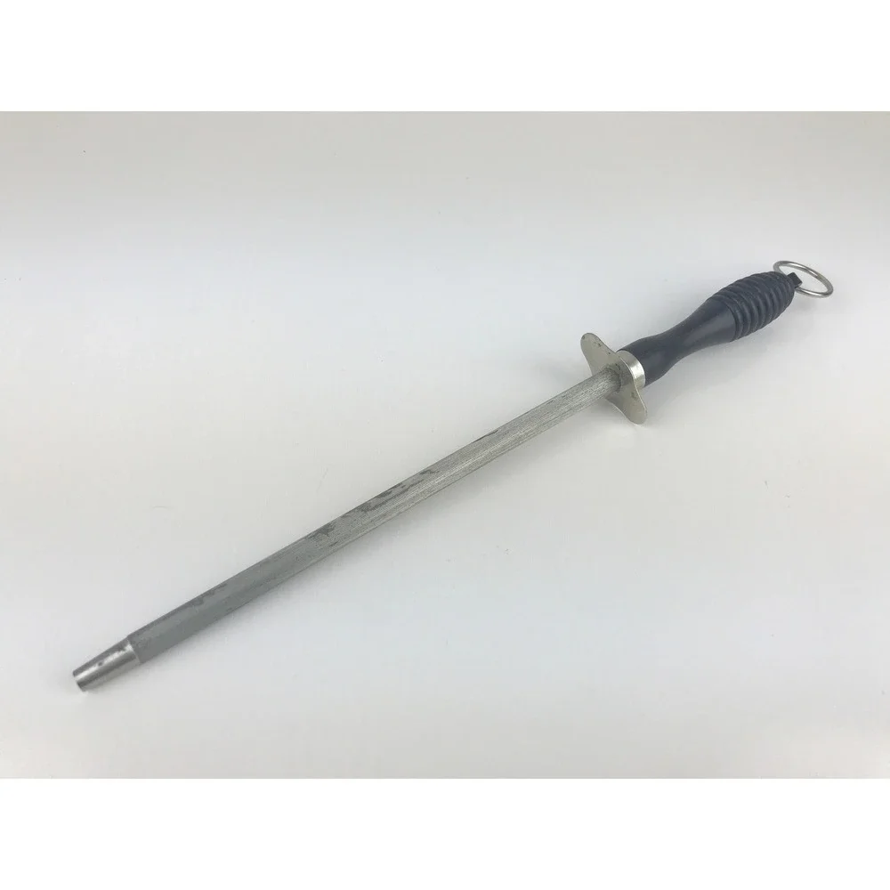 Unbranded Honing Sharpening Steel Rod Knife Sharpener Black Handle Kitchen Tool